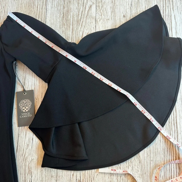 NWT VINCE CAMUTO | Black Off The Shoulder Dress 4 - Picture 10 of 14